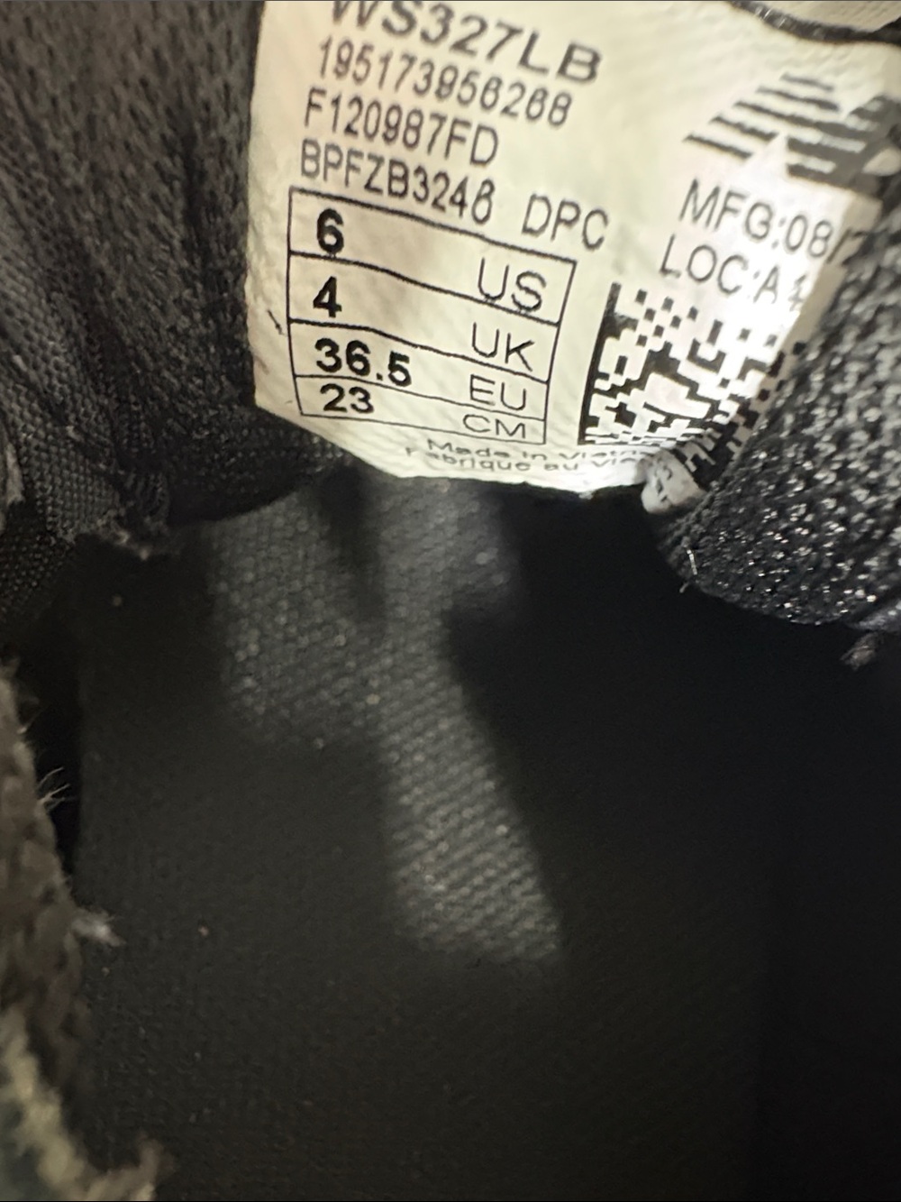 New Balance 327 Black Leather Women Sneakers with Gum Accent - Picture 7 of 7